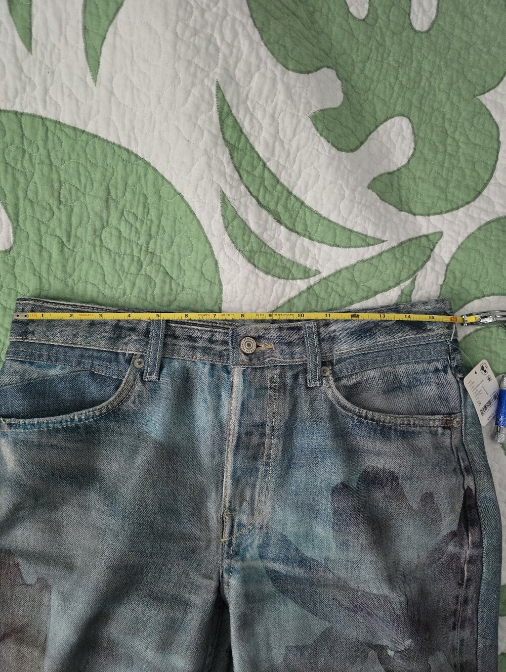 Blue Floral Embroidered Flare Jeans - Women's - Picture 9 of 9